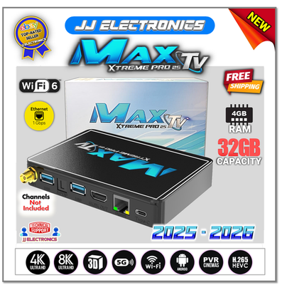 MaxTV Xtreme PRO 25 5G 8K 2025-2026 QUAD CORE 64BIT ANDROID Box