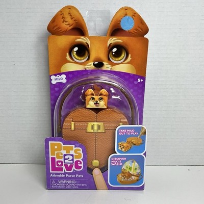 Pets 2 Love, Milo The Dog With Heart Shaped Animal Purse Pet  3-in-1 Interactive