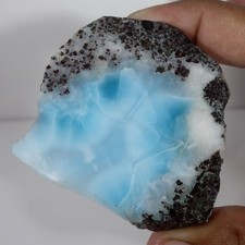 Spiritual Healing Larimar Natural Authentic Slab Rough Blue Gem Stone 219.70 Cts