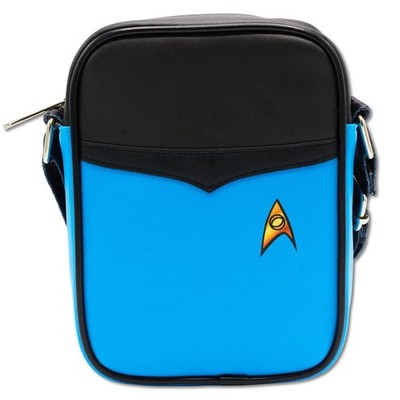 Buckle-Down Star Trek Vegan Leather Crossbody Bag with Adjustable Strap, Crew Su