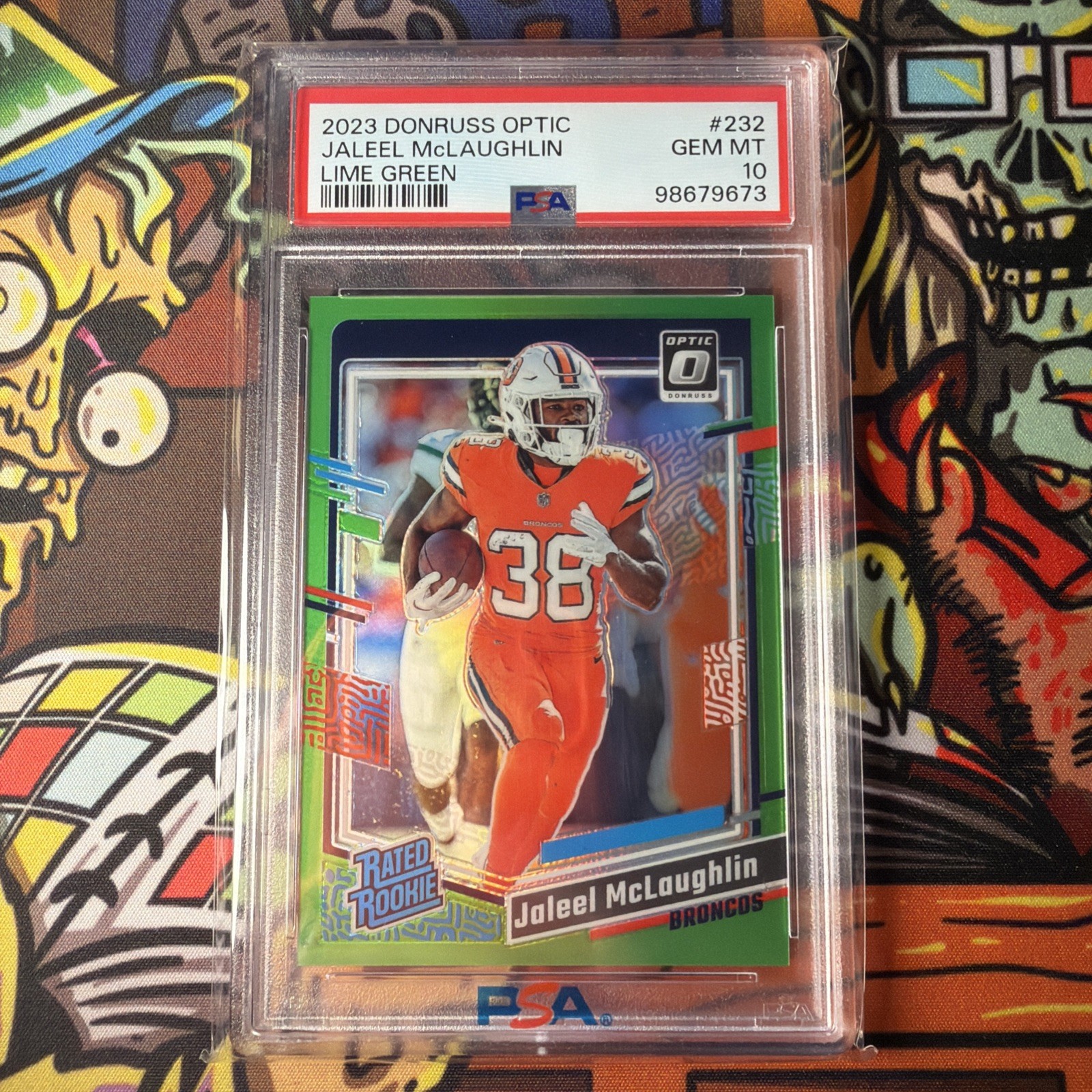 2023 Donruss Optic JALEEL MCLAUGHLIN Rated Rookie Like Green /20 PSA 10 POP 1!