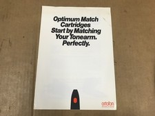 Vintage Ortofon "Accuracy In Sound" - Optimum Match Cartridges