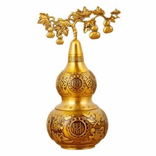 Messing K&uuml;rbis mit Deckel traditionell elegant Wohnzimmeraufsatz