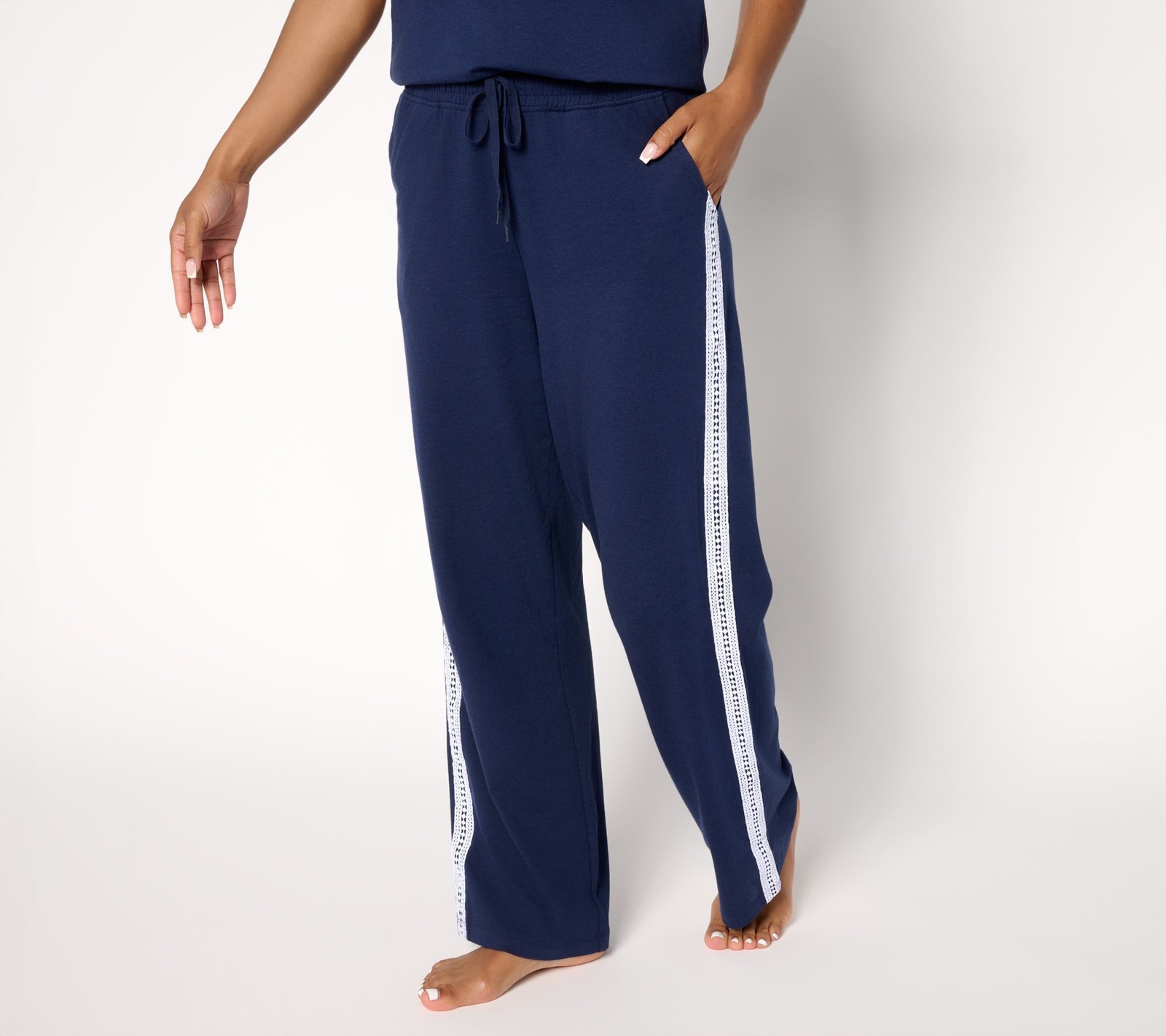 SUNNYLiFE Women's Pants Sz S Cottonwear+ Straight Leg Lounge Pant Blue A683084
