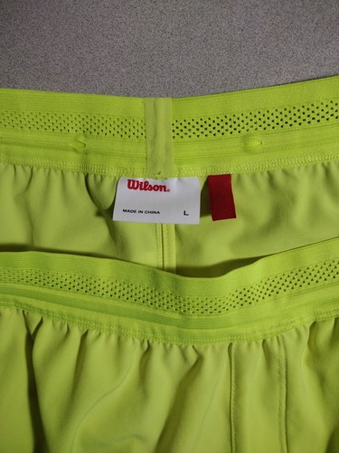 Wilson Shorts Herren L neongelb 91430 Poly Tennisschläger Sport sportlich, A08 - Bild 15 von 16