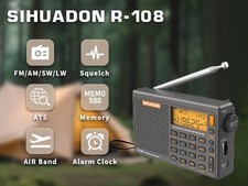 SIHUADON R108 Portable Radio AM/FM/SW/LW Airband Full Band DSP Radio Receiver