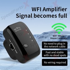 WiFi Range Extender Internet Booster Wireless Signal Repeater Amplifier Black