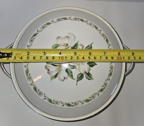 Vintage Noritake China 5216 Edgemont Vegetable Covered Serving Bowl Dogwood - Picture 10 of 11