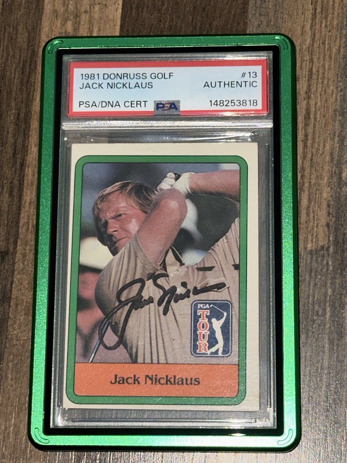 Donruss 1981 Donruss Golf Jack Nicklaus #13 RC Signed Auto PSA Authentic RARE view 1
