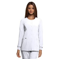 GREYS ANANTOMY SIGNATURE WOMEN SCRUB JACKET IN WHITE IN ALL SIZES  2407 NWT