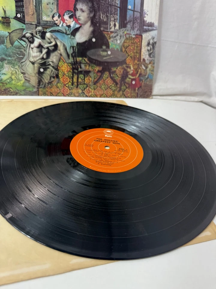 Hollies - Greatest Hits -  vinyl 1973 Epic PE 32061 Promo - Image 3 of 4