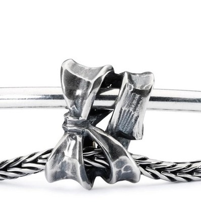 Trollbeads Doppelschleife Bead Retired 2020 Sterling Silber Charm Neu Original