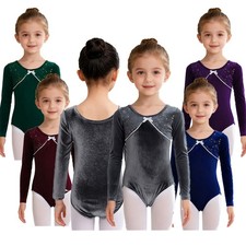 Girls Bodysuit Sports Leotard Ballerina Jumpsuit Performance Ruched Ballet Yoga
