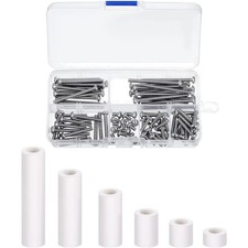 Complete 150-Piece White Electrical Outlet Extender Kit with 6 Lengths of Screws