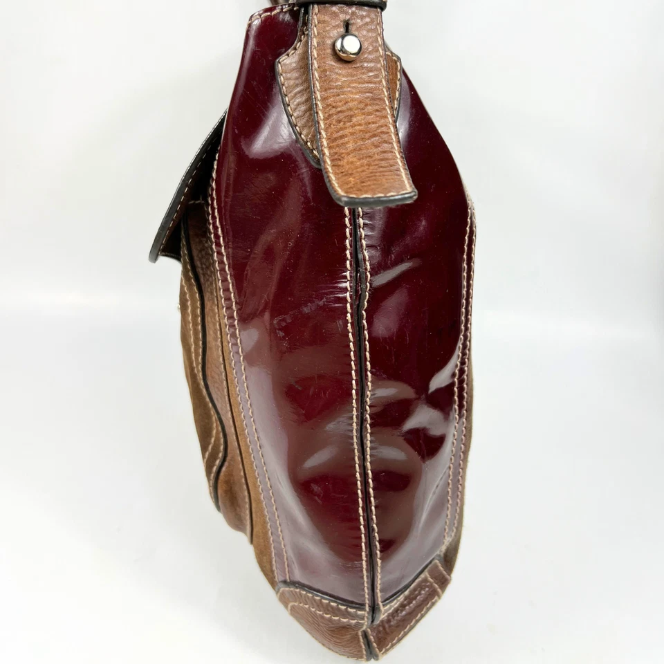 Dolce & Gabbana Miss Catch Bag Vintage Y2K Brown Leather Suede Shoulder Handbag - Image 4 of 4