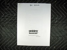 Uniden Bearcat BC350A Auto Scanner Manual