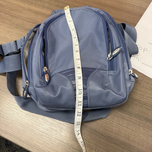 Borsa a tracolla regolabile vintage classe T di Lewis N Clark unisex blu rara - Foto 18 di 19