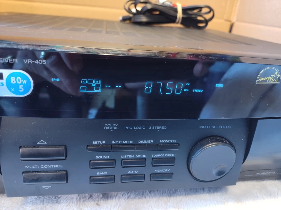 Kenwood VR-405 Receiver AV Amplifier Dolby Digital Surround, Tested ✓ - Image 3 of 4