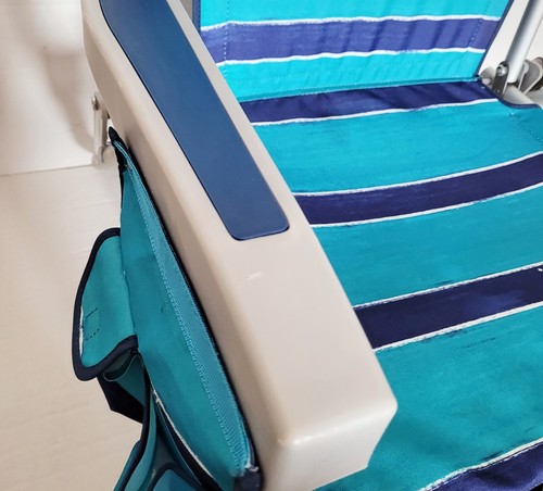 Tommy Bahama Beach Chair 5 Position Classic Lay Flat Folding Backpack Cooler - Picture 9 of 14