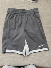 Nike Dri-Fit Gray Athletic Shorts Boys Size M Standard Fit