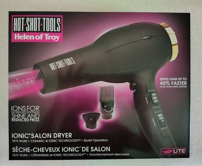 Hot Shot Tools Helen of Troy Ceramic Ionic Salon Dryer Lightweight 1875 W ~ NEW