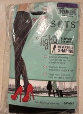 SPANX Assets By Sara Blakely Reversible Shaping Tights Womens 5 Flipside Diamond