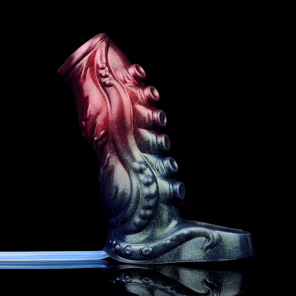 NNSX Squirting Penis Sleeve Textured Sleeve Reusable Condom Extender-Enlarger