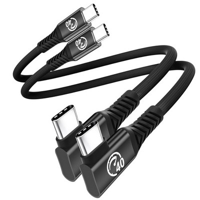 USB C Thunderbolt 5 Kupplung angewinkelt 2er 0,3M 80Gbps 120Gbps PD 240W 8K 60H