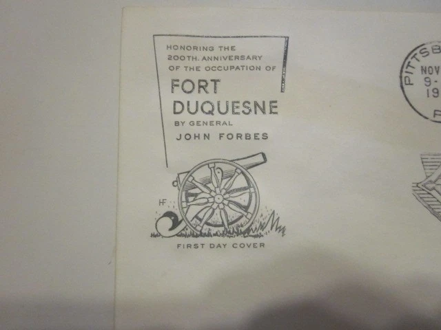 US COVER 1958 FORT DUQUESNE FDC SCOTT 1123 HOUSE OF FARNAM CACHET - Image 3 of 3