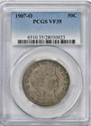 1907-O BARBER Half Dollar VF35 PCGS Graded 6510 Silver 50 Cents Nice Coin VF 35
