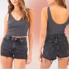 Urban Outfitters BDG Girlfriend  High Rise Raw Edge Denim Jean Shorts Size 25