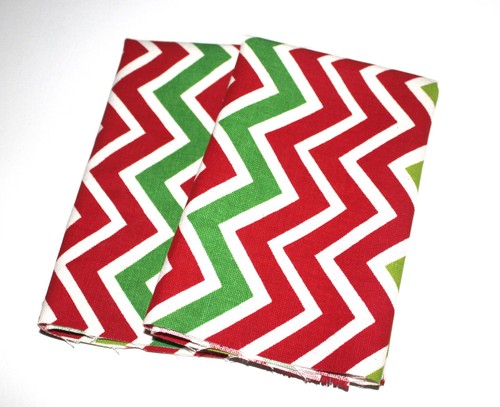 Premier Prints Red & Green Chevron Zoom Zoom ZigZag Fabric - 4 Pieces - Picture 6 of 6