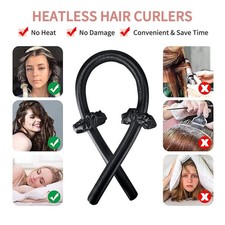 Heatless Curling Rod Headband No Heat Silk Curls Ribbon Hair Rollers Sleeping So