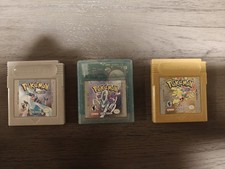 Pokemon: Gold Version, Silver Version(Doesn't Save), Crystal Version Authentic