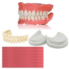 Full/Partial Fake Teeth, DIY Home Denture Set for Missing Teeth Restoration