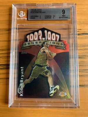 Kobe Bryant 1997-98 Topps Generations #G24 BGS 9 (9,9,9.5,9) | eBay