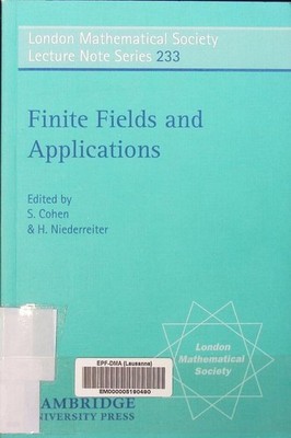 Finite fields and applications proceedings of the third international co 2499600