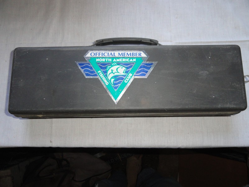 North American Fishing Club tackel box , telescoping pole with spinning reel.