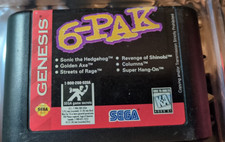 Genesis 6-Pak - Cartridge Only - Tested Working!