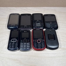 Lot Of 8 Cell Phones Untested Parts/ Repair Sold As Is Blackberry Samsung LG