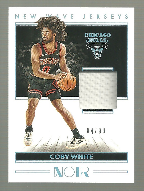 84/99 Coby White 2019-20 Panini Noir New Wave Jerseys Rookie Bulls