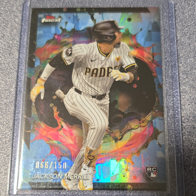 Topps Finest 2024 Jackson Merrill Padres #216 Sky Blue Refractor /150 RC