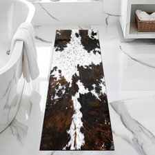 Cowhide Bathroom Rugs Long Western Rug Bath Mats Cow Print Rugs Farmhouse