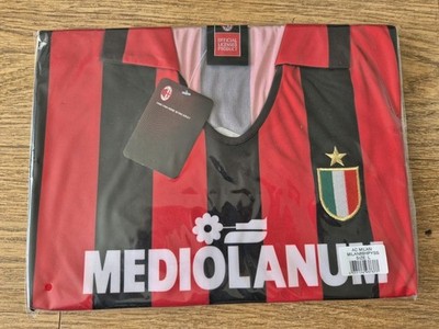 Brandneu mit Etikett AC Mailand Heim 1988 Ergebnis Auslosung Fußballtrikot Large offizielle Replik