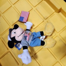 DISNEY Theme Parks Edition USA MICKEY Plush BEAN BAG TOY with Tag H83