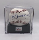 Jim Bunning HOF 96 Single Signed Baseball Sweet Spot Autograph - PSA 10 GEM MINT