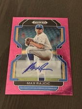 2022 Panini Prizm Draft Picks Neon Pink Velocity Auto #PDP187 MAX RAJCIC Signed