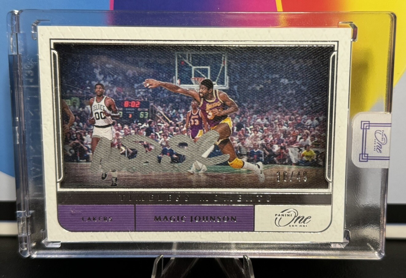 Magic Johnson 2021-22 Panini One And One Timeless Moments Auto /49
