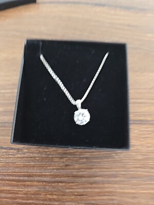 Amor Anhänger 925  Weisser Stein Mit Kette 40cm Neuwertig