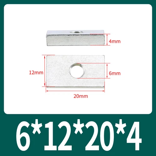 Rechteckige Vierkantmuttern Gleitblöcke für Alu Zubehör, mechanische Ausrüstung - Picture 45 of 73